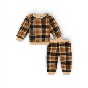 NWT Timberland Plaid Sherpa 2pc Set